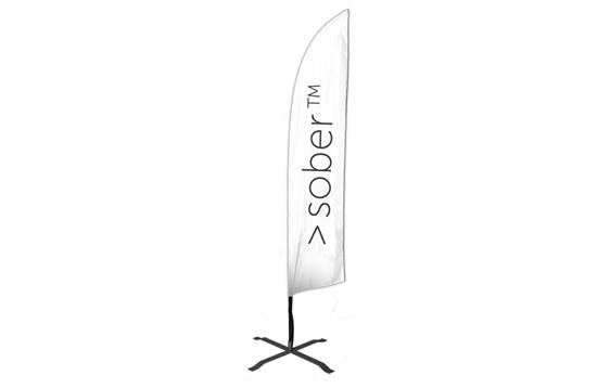 9412985   Beachflagg "Haifinne Medium" 290 cm inkludert trykk, mast og bæreveske